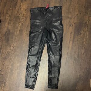Spanx Black Faux Leather Leggings